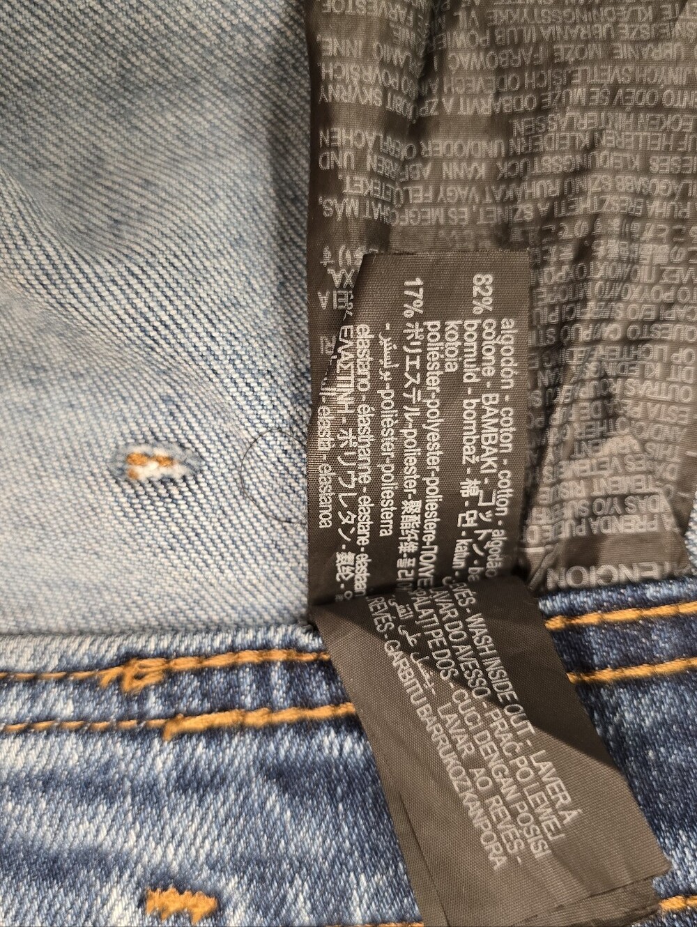 Zara Wide Leg High Rise Blue Jeans 4 - Picture 7 of 7